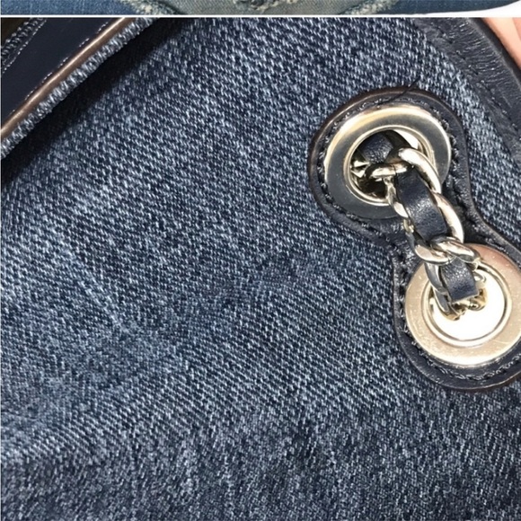 MICHAEL Michael Kors **EUC** Sloan Denim Large Chain Shoulder Bag, Multi Blue - Picture 8 of 10